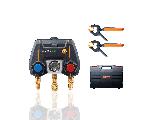 testo 550i Комплект 1 с кейсом - Цифровой манометрический коллектор, управляемый через приложение, с беспроводными зондами-зажимами для труб (NTC)